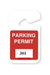 Red Non-Expiring Plastic Parking Permit Hangtag - Seq. # 301-400 - 05197, Qty = 100