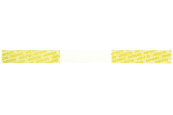 Yellow "Inspected" 3/4" x 10" Colored Inspection Bands - 06705