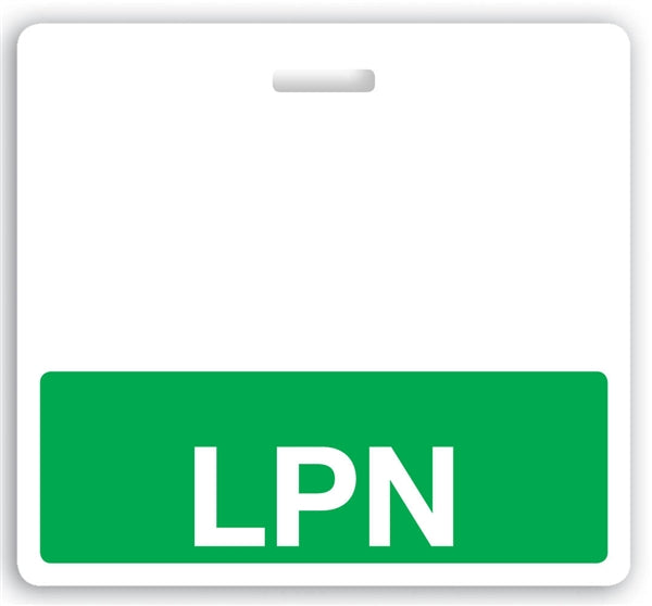 Green "LPN" Horizontal Badge Buddy - 1350-2131, Qty = 25