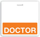 Orange "Doctor" Horizontal Badge Buddy - 1350-2132, Qty = 25