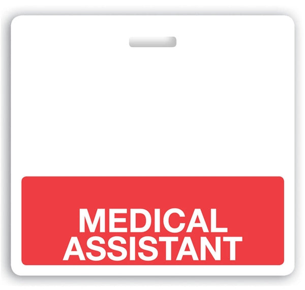 Red "Medical Assistant" Horizontal Badge Buddy  - 1350-2149, Qty = 25