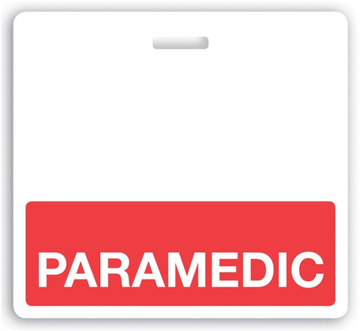 Red "Paramedic" Horizontal Badge Buddy  - 1350-2153, Qty = 25