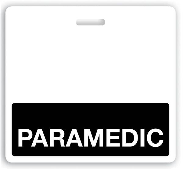 Black "Paramedic" Horizontal Badge Buddy  - 1350-2155, Qty = 25