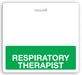Green "Respiratory Therapist" Horizontal Badge Buddy  - 1350-2163, Qty = 25