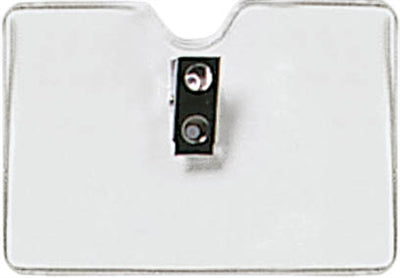 Horizontal Textured Back Badge Holder with 2-Hole Clip - 1810-1000, Qty = 100