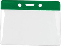 Horizontal Badge Holder with Color Bar, Data/Credit Card Size, Qty = 100