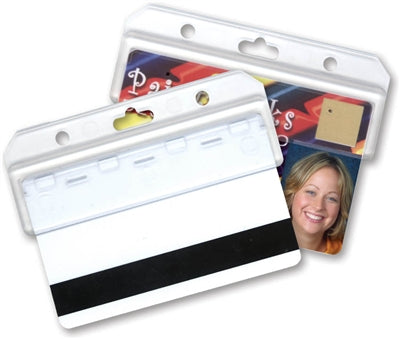 Frosted Horizontal Half Card Holder - 1840-8000, Qty = 50