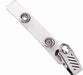 Clear Vinyl Strap Clip with 1-Hole Ribbed-Face NPS Clip - 2105-2100, Qty = 100