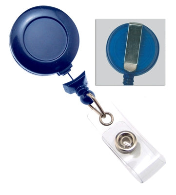 No-Twist Badge Reel with Clear Vinyl Strap and Slide Clip, Qty = 25