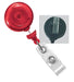 No-Twist Badge Reel with Clear Vinyl Strap and Swivel Spring Clip, Qty = 25