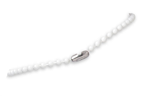 White Plastic Beaded Neck Chain - 36", Qty = 100