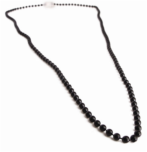 Black Plastic Beaded Neck Chain - Length 38", 2130-4001, Qty = 100