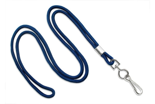 Round 1/8" (3 MM) Lanyard with Nickel-Plated Steel Swivel Hook, Qty = 100