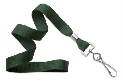 5/8" (16 MM) Microweave Polyester Lanyard with Nickel-Plated Steel Swivel Hook, Qty = 100