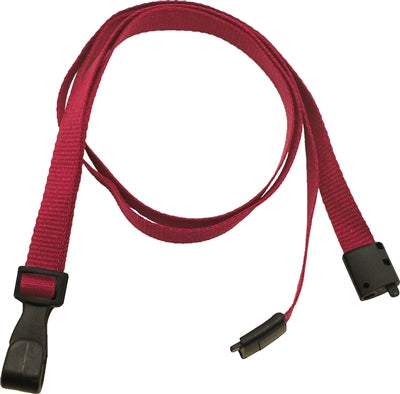 Recycled P.E.T. 3/8" (10 MM) Flat Lanyard with Breakaway and "No-Twist" Wide Plastic Hook, Qty = 100