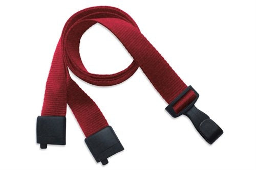 Recycled P.E.T. 5/8" (16 MM) Flat Lanyard with Breakaway and "No-Twist" Wide Plastic Hook, Qty = 100