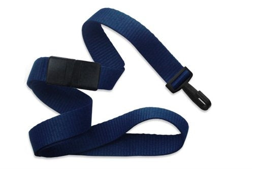 5/8" (16 MM) Microweave Polyester Breakaway Lanyard with Narrow "No-Twist" Plastic Hook, Qty = 1000