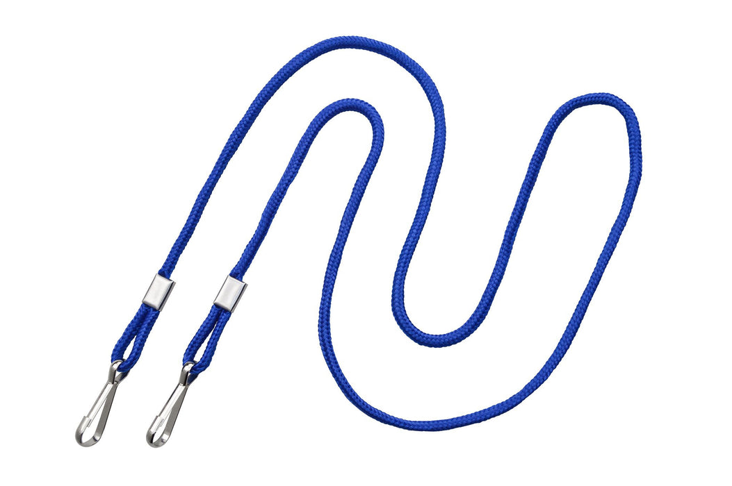 1/8" Round Woven Nylon Cord with 2 Nickel-Plated Steel Hooks - 36" Length, Qty = 100