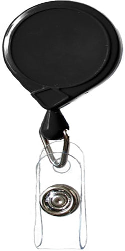 Classic Mini-Bak Badge Reel with Clear Vinyl Strap and Swivel Clip