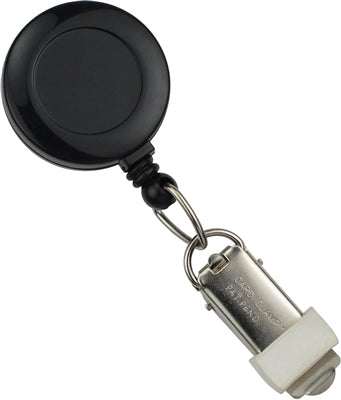 Round Economy Badge Reel with Card Clamp and Belt Clip, Qty = 25