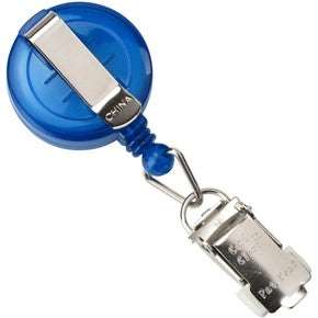 Round Economy Badge Reel with Card Clamp and Belt Clip, Qty = 25