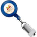Royal Blue Round Economy Badge Reel with Card Clamp and Spring Clip, Qty = 25