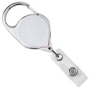 Carabiner Badge Reel with Slide Clip and Strap, Qty = 25