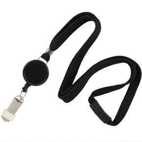 3/8 Polyester Breakaway Lanyard with Badge Reel and Card Clamp