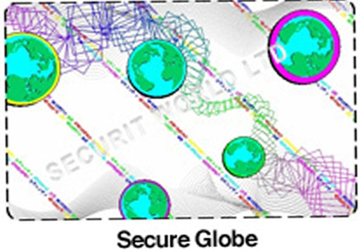 Datacard "Secure Globe" Holographic Topcoat - DCD-503876-103
