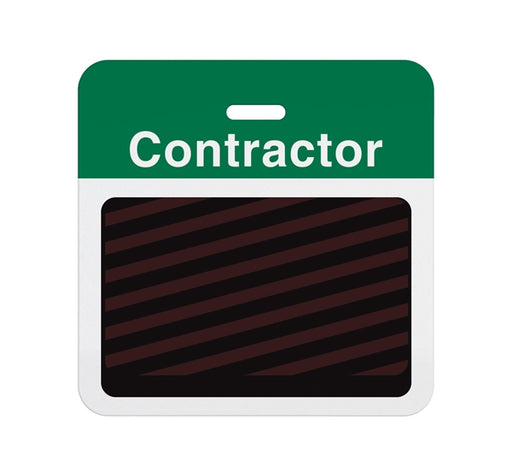 Green "Contractor" Clip-on Half Day / One Day BACKpart with Slot Hole - T5915A, Qty = 1000